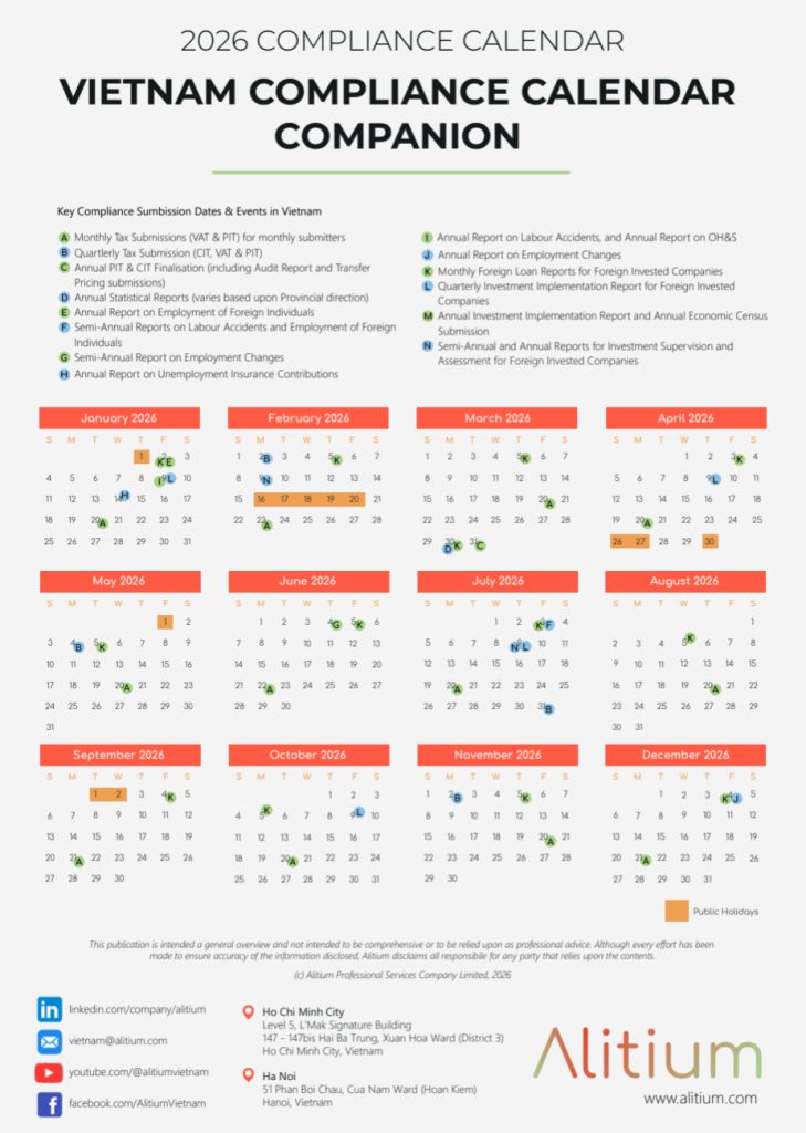 2026 Vietnam Compliance Calendar