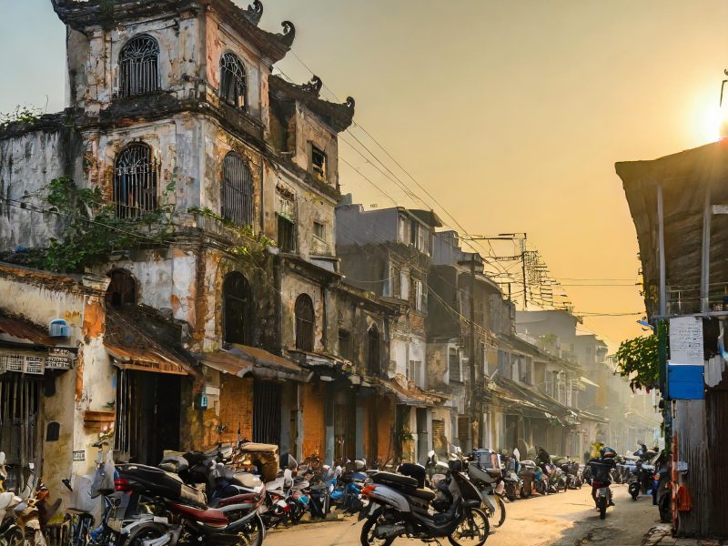 VN03 Vietnam old town streetscape